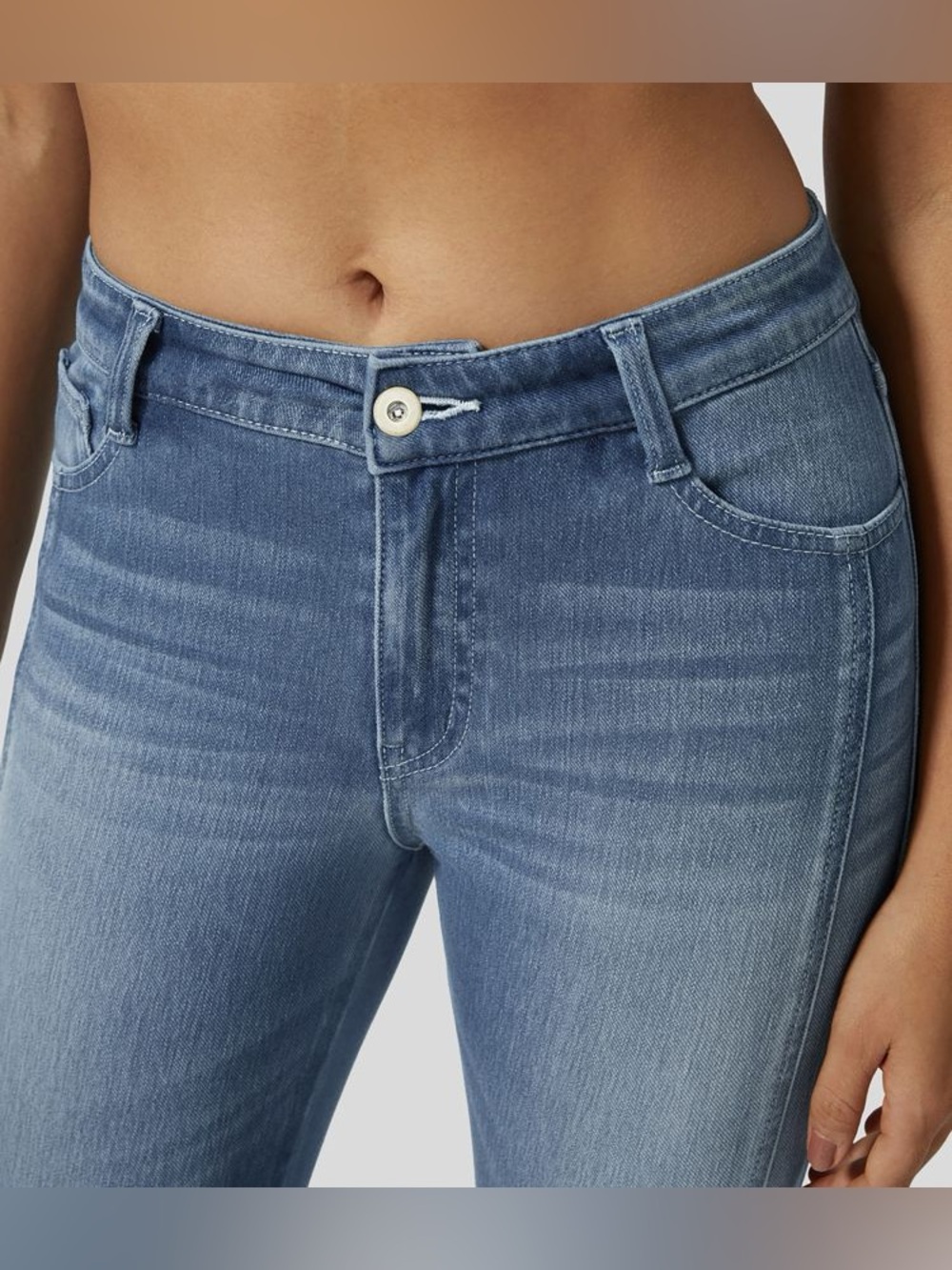 NWT HALARA Flex High Waisted Casual Skinny Jeans Pockets Medium Blue Large Tall - Picture 4 of 15